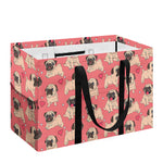 Love Pug Pattern Print Utility Tote Bag