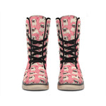 Love Pug Pattern Print Winter Boots