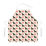 Love Rottweiler Pattern Print Adjustable Apron