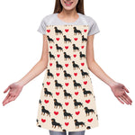Love Rottweiler Pattern Print Adjustable Apron