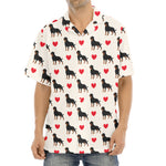 Love Rottweiler Pattern Print Aloha Shirt