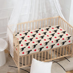 Love Rottweiler Pattern Print Baby Crib Sheet