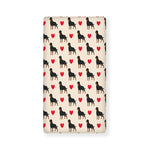 Love Rottweiler Pattern Print Baby Crib Sheet