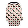 Love Rottweiler Pattern Print Baby Seat Cover