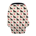 Love Rottweiler Pattern Print Baby Seat Cover