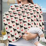 Love Rottweiler Pattern Print Baby Seat Cover