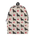 Love Rottweiler Pattern Print School Backpack