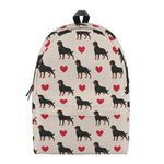Love Rottweiler Pattern Print Backpack
