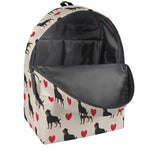 Love Rottweiler Pattern Print Backpack