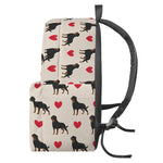 Love Rottweiler Pattern Print Backpack