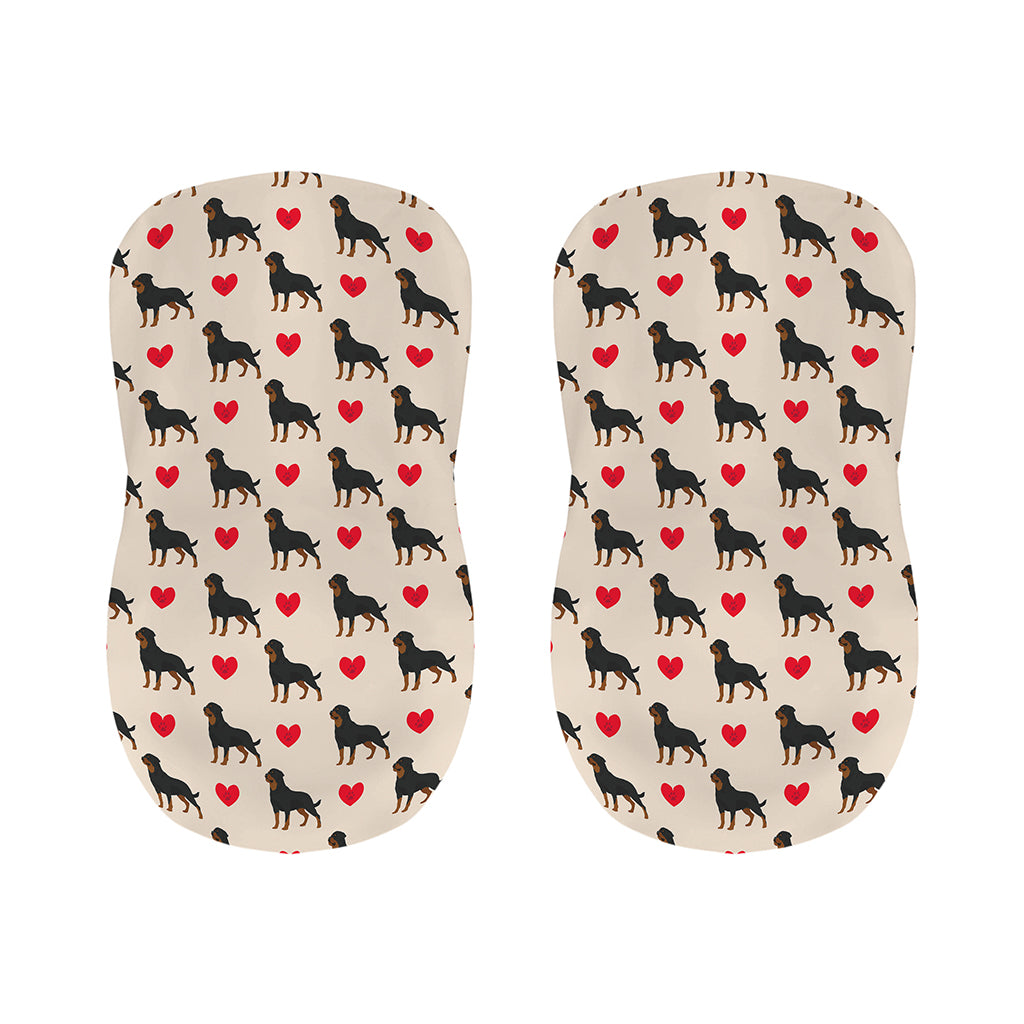 Love Rottweiler Pattern Print Bar Stool Covers