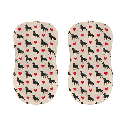 Love Rottweiler Pattern Print Bar Stool Covers