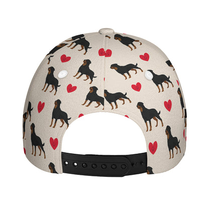 Love Rottweiler Pattern Print Baseball Cap