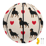 Love Rottweiler Pattern Print Basketball