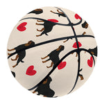 Love Rottweiler Pattern Print Basketball