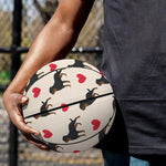 Love Rottweiler Pattern Print Basketball