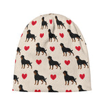 Love Rottweiler Pattern Print Beanie