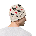 Love Rottweiler Pattern Print Beanie