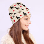 Love Rottweiler Pattern Print Beanie