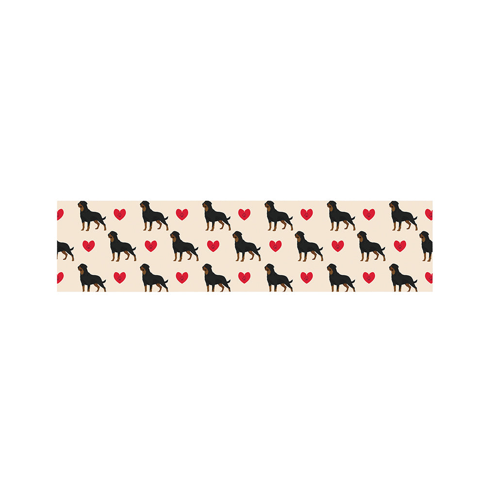 Love Rottweiler Pattern Print Bed Runner