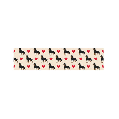 Love Rottweiler Pattern Print Bed Runner