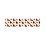 Love Rottweiler Pattern Print Bed Runner