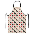 Love Rottweiler Pattern Print Bib Apron With Pocket