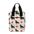 Love Rottweiler Pattern Print Bible Tote Bag
