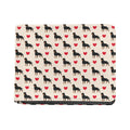 Love Rottweiler Pattern Print Bifold Wallet
