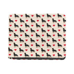 Love Rottweiler Pattern Print Bifold Wallet