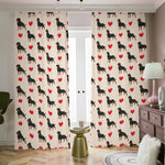 Love Rottweiler Pattern Print Blackout Pencil Pleat Curtains