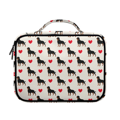 Love Rottweiler Pattern Print Briefcase Bible Bag