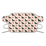 Love Rottweiler Pattern Print Car Windshield Snow Cover