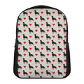 Love Rottweiler Pattern Print Casual Backpack