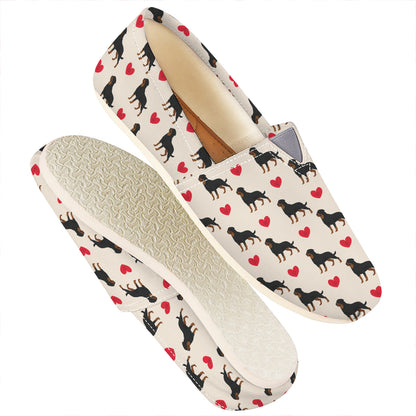 Love Rottweiler Pattern Print Casual Shoes