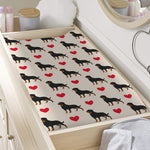 Love Rottweiler Pattern Print Changing Pad Cover