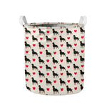 Love Rottweiler Pattern Print Collapsible Laundry Basket