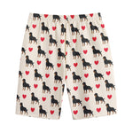 Love Rottweiler Pattern Print Cotton Shorts