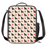 Love Rottweiler Pattern Print Crossbody Lunch Bag
