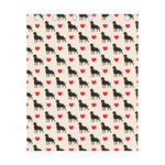 Love Rottweiler Pattern Print Curtain