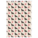 Love Rottweiler Pattern Print Curtain