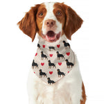 Love Rottweiler Pattern Print Dog Bandana