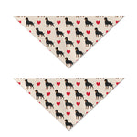 Love Rottweiler Pattern Print Dog Bandana