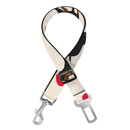 Love Rottweiler Pattern Print Dog Seat Belt