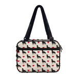 Love Rottweiler Pattern Print Double Strap Bible Bag