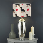 Love Rottweiler Pattern Print Drum Lamp Shade