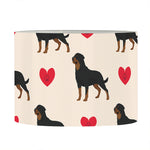 Love Rottweiler Pattern Print Drum Lamp Shade