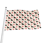Love Rottweiler Pattern Print Flag