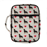 Love Rottweiler Pattern Print Front Pocket Bible Bag
