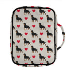 Love Rottweiler Pattern Print Front Pocket Bible Bag